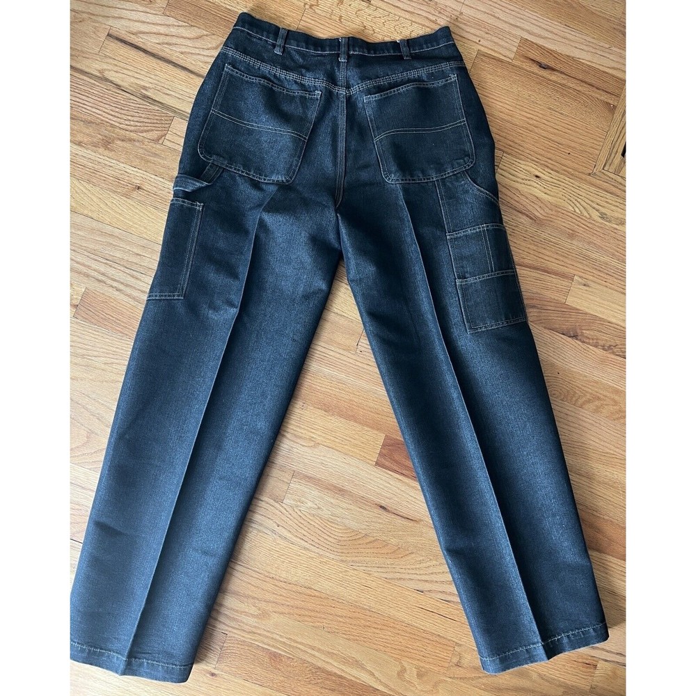 OTB One Tough Brand Denim Cargo Jeans Skate Mens 34 X 32 Blue Baggy - Picture 2 of 7